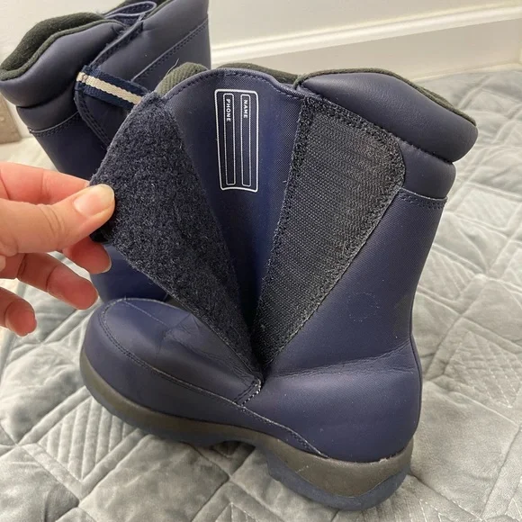Land’s End Boys Navy Snow/Winter Boots Size 3M - Picture 5 of 10